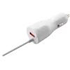 CANYON Cargador para coche C-033 2,4A/USB-A con conector Lightning integrado Blanco