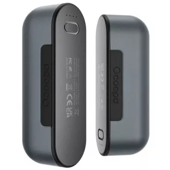 Calentador de manos recargable Ocoopa UT2S-GY, aluminio, 2×5000mAh, 4 niveles de calor, 3h de carga, hasta 8h, gris