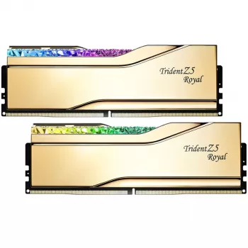 DIMM 32 GB DDR5-6000, memoria dorada, F5-6000J2836G16GX2-TR5G, Trident Z5 Royal RGB, INTEL XMP