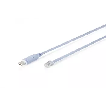 Cable adaptador de consola DIGITUS USB 2.0 a RJ45 (chipset FTDI), USB-A macho a RJ-48, 180 cm, azul
