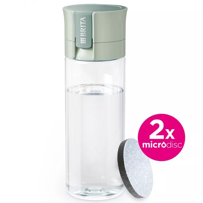 Botella reutilizable BRITA Fill&Go Vital 600 ml con filtro MicroDisc integrado, verde