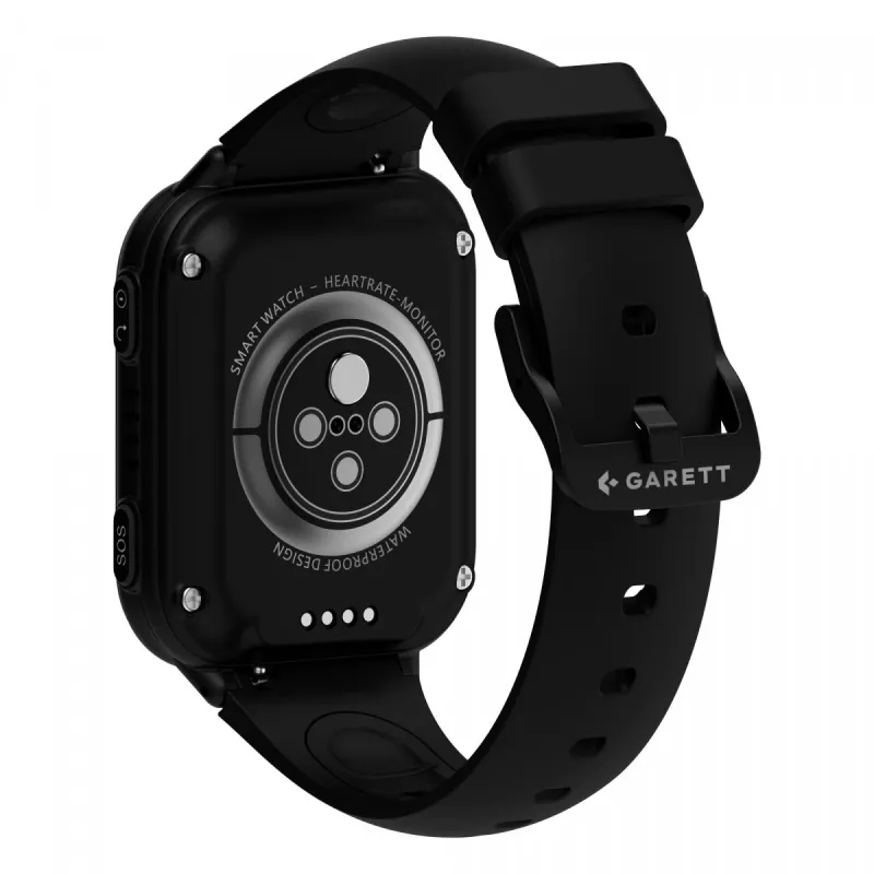 Smartwatch Garett Kids Vibe Ai 4G negro — smartwatch para niños con 4G, seguimiento GPS, sumergible