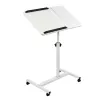 Soporte móvil para escritorio/portátil Maclean, blanco, altura ajustable 59-89 cm, máx. 30 kg, MC-121 W