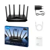 Router de sobremesa Cudy WR6500H — dual band 2,4/5 GHz, Wi-Fi 7 (802.11be), 5765 Mbit/s, 2,5GbE LAN, 5x RJ-45, 3x3 antenas, negro