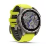 Garmin fenix 8 Solar Sapphire 47 mm reloj inteligente GPS, pantalla táctil de 3,3 cm (1,3") 260 x 260, Wi-Fi, titanio, correa de silicona amarilla/grafito, amarillo