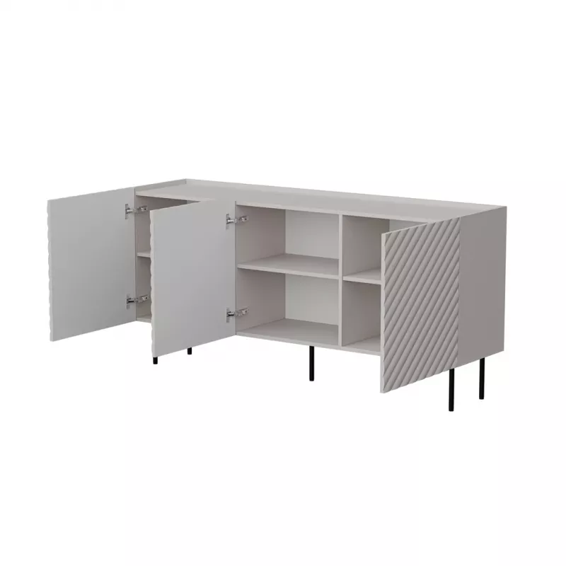 Cama Meble LUCCA 3D cómoda, 165x40x80 cm, cachemira