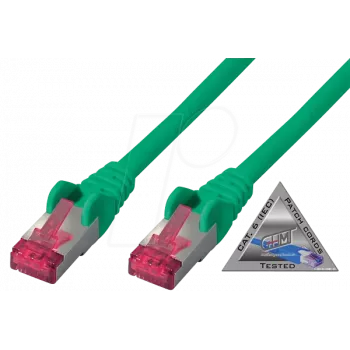 Cable de red ShiverPeaks BS75711-A1.5G verde 1,5 m Cat6a S/FTP