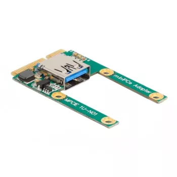DeLOCK Mini PCIe E/S 1 x conector hembra USB 2.0 Type-A Full-Size Half-Size