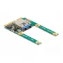 DeLOCK Mini PCIe E/S 1 x conector hembra USB 2.0 Type-A Full-Size Half-Size
