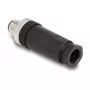 Conector M12 codificación A 3 polos macho DeLOCK 60566 conexión por tornillo negro