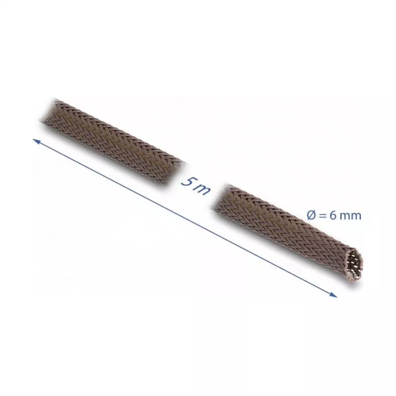 Funda de cables DeLOCK 20903 marrón poliéster 6 mm