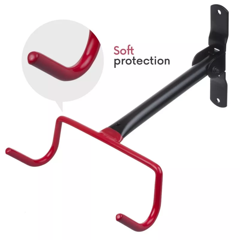 Soporte de bicicleta de pared MACLEAN MC-430, soporte horizontal, soporta hasta 30 kg, negro