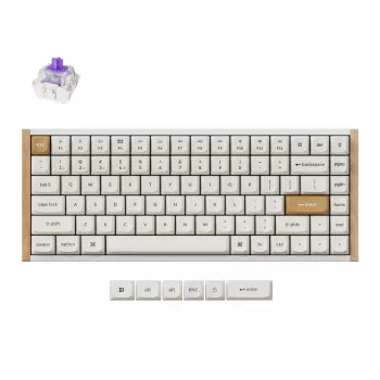 Teclado mecánico inalámbrico Keychron K2 Special Edition Blanco retroiluminación RGB, diseño compacto 75 %