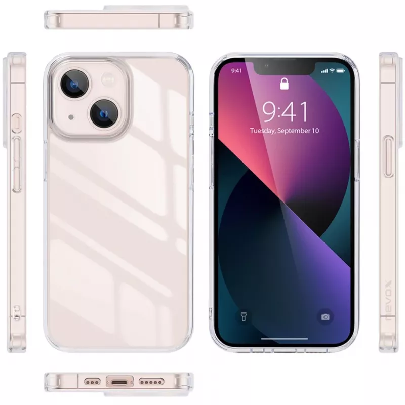 StyleShell SHOCKFlex, funda de móvil transparente, iPhone 15