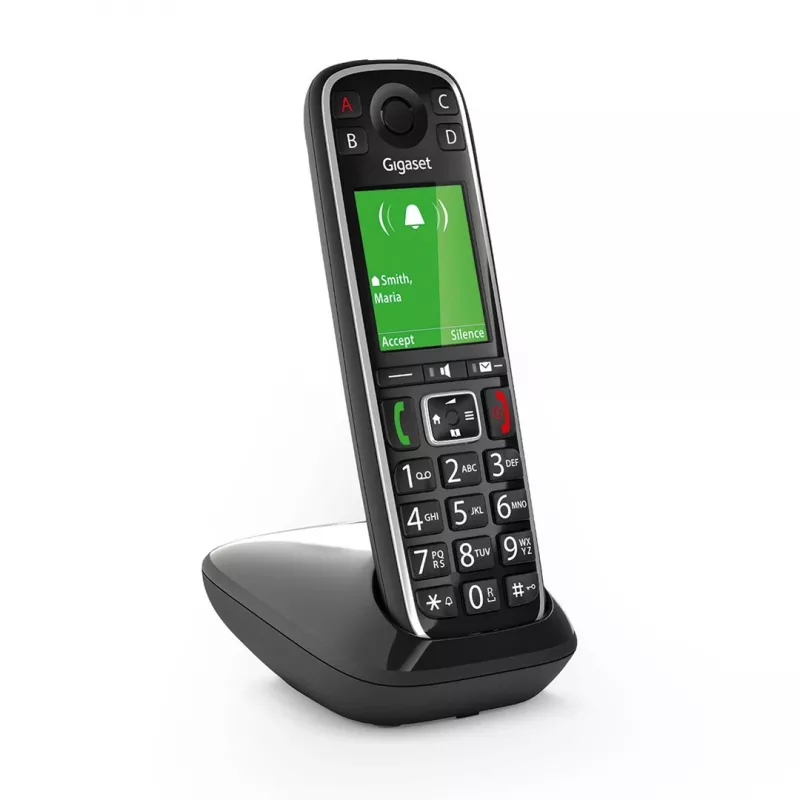 Gigaset E720 Teléfono analógico/DECT con identificador de llamadas negro