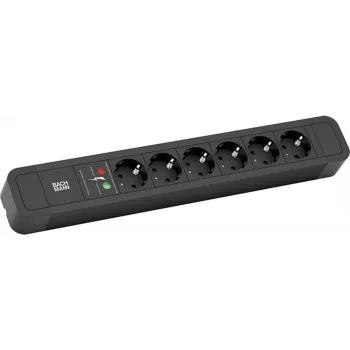 Cable alargador de corriente Bachmann Primo 2 2m 6 tomas AC Negro