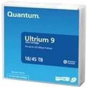 Quantum LTO Ultrium 9 - 18 TB / 45 TB - con etiqueta de código de barras (3-08364-10)