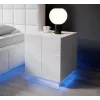 Mesita de noche Cama REJA blanco brillo/blanco brillo