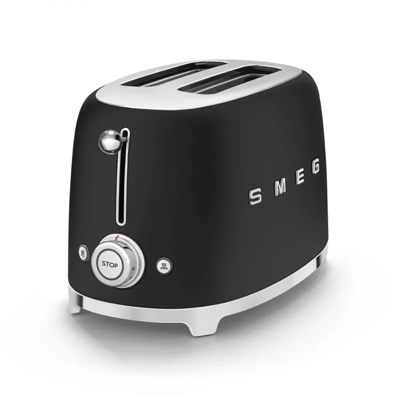 Tostadora Smeg 50's Style TSF01BLMEU 2 rebanadas Negro Acero inoxidable