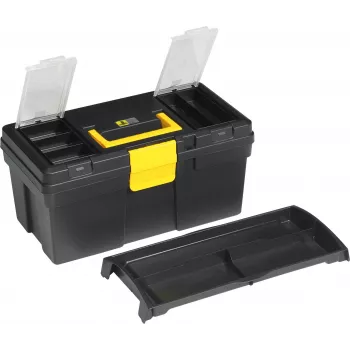 Caja de almacenamiento allit McPlus Promo 16 476180 plástico, negro/verde, organizador apilable