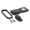 Estación de carga inalámbrica 2 en 1 Belkin BOOSTCHARGE PRO QI2 WIZ026VFBK — carga rápida inalámbrica para smartphone y auriculares