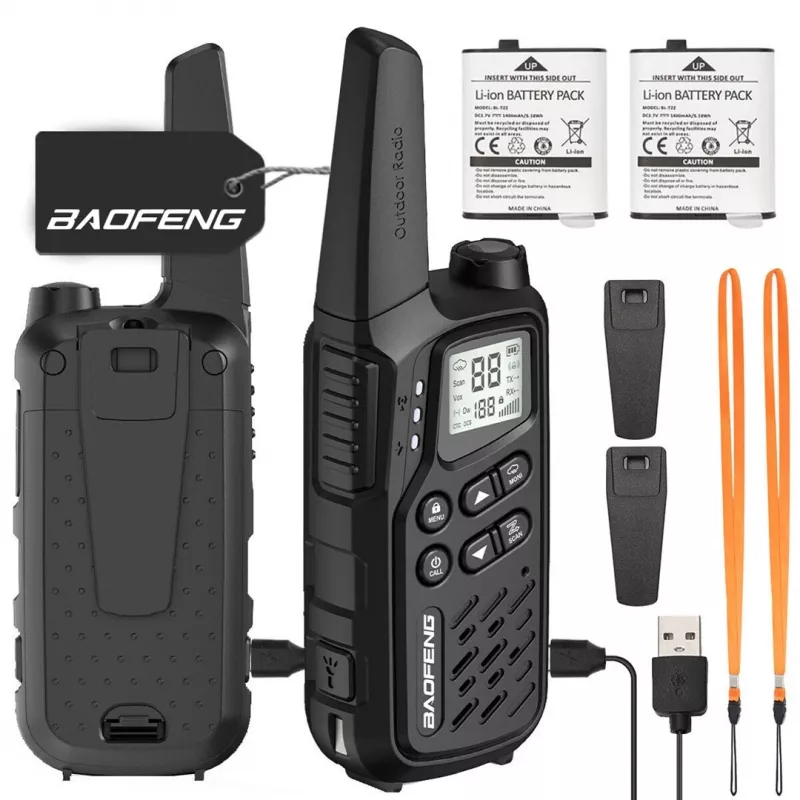 Walkie-talkie Baofeng BF-T25E negro, 2 uds.