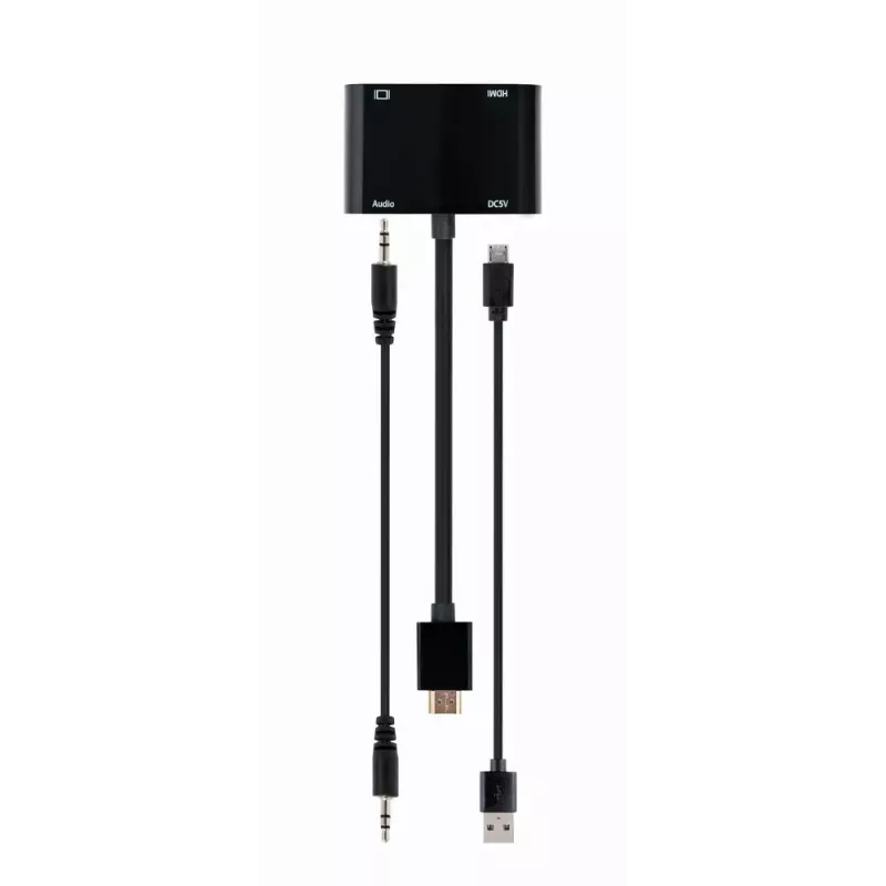 Gembird A-HDMIM-HDMIFVGAF-01 adaptador HDMI macho a HDMI hembra + VGA hembra con audio y puerto de alimentación