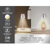 Beper P201UTP117 lámpara de mesa LED recargable, 1,5 W, interruptor táctil, regulable, adaptador para botella de 33 mm, resistente al agua, plateada