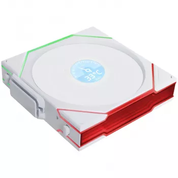 Ventilador de caja 120 mm Lian Li 12RTLLCD1W1W ARGB Wireless LCD Blanco