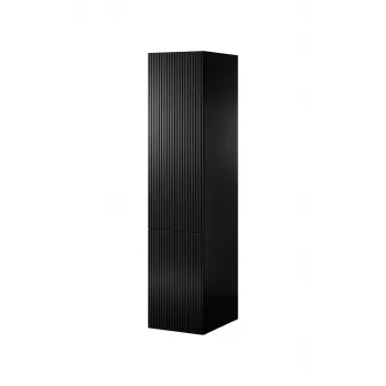 Armario ropero cama meble PAFOS 1D, 45×55,5×198,5 cm, negro mate, 4 baldas