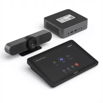 Controlador táctil para conferencias Logitech TAPMST/LBL/1 con manejo táctil para Microsoft Teams, instalación en mesa