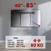 Soporte de pared para TV MACLEAN MC-123 extraplano, VESA 400x400 mm, para televisores planos de hasta 80 kg