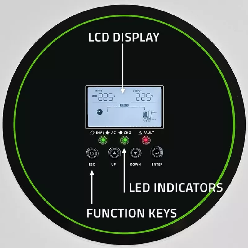 Inversor solar híbrido Off-Grid 3500W, Wi-Fi