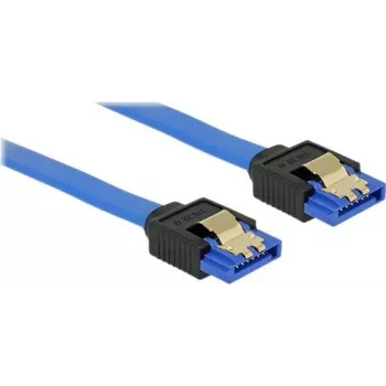 Cable SATA DeLOCK 84979 0,5 m SATA 7 Pines Negro Azul