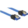 Cable SATA DeLOCK 84979 0,5 m SATA 7 Pines Negro Azul
