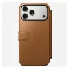 Funda tipo folio para móvil Nomad Modern Leather Folio para iPhone 17 Pro Max – tan, compatible con pantalla de hasta 17,5 cm (6,9