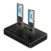 Qoltec 50310 Base de acoplamiento 2x SSD M.2 SATA NGFF USB Type-C