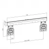 Soporte de pared para TV ultraplano Maclean MC-481 para televisores planos y curvos de 37-80