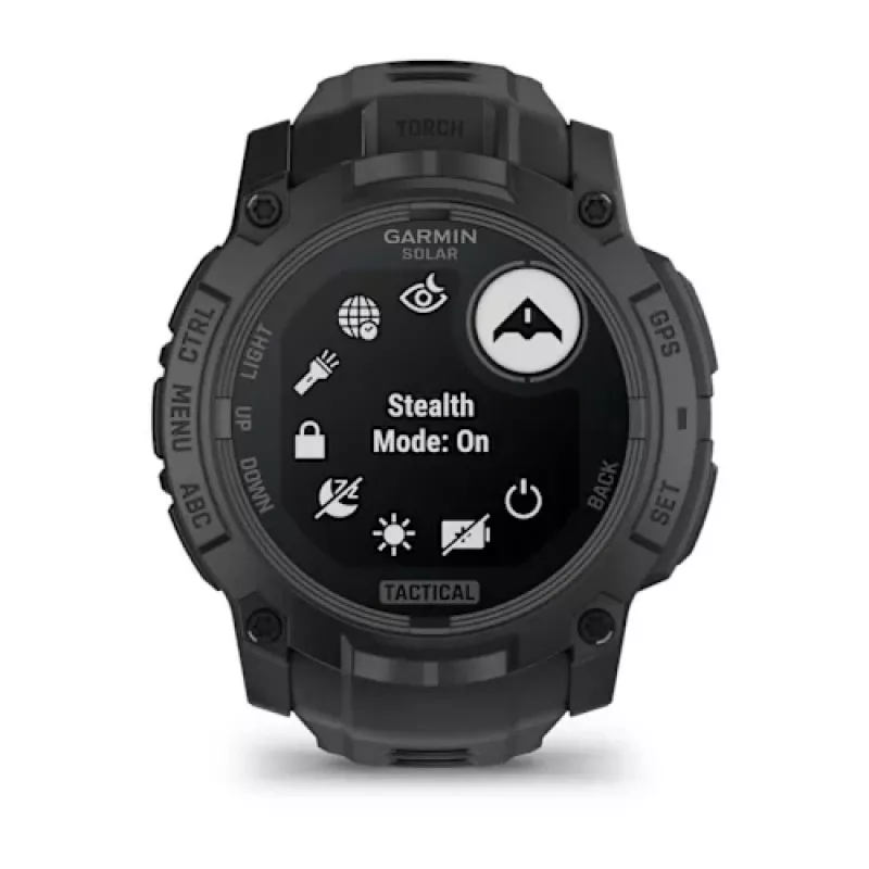 Garmin Instinct 3 Solar Tactical Edition 50 mm reloj inteligente, negro, correa de silicona