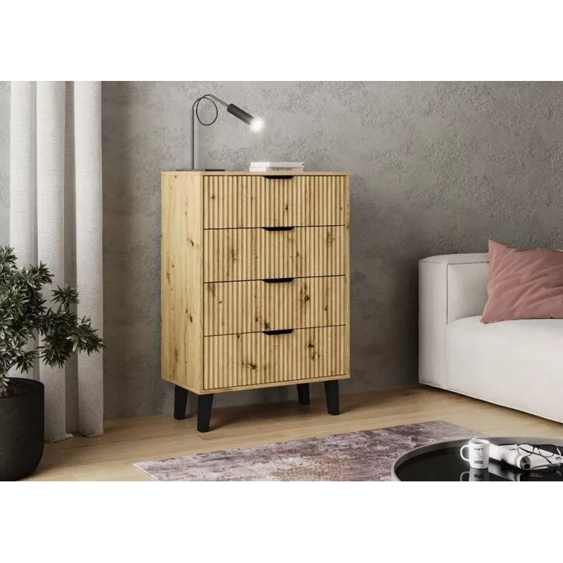 Cómoda SCANDI 4S estrecha roble ARTISAN