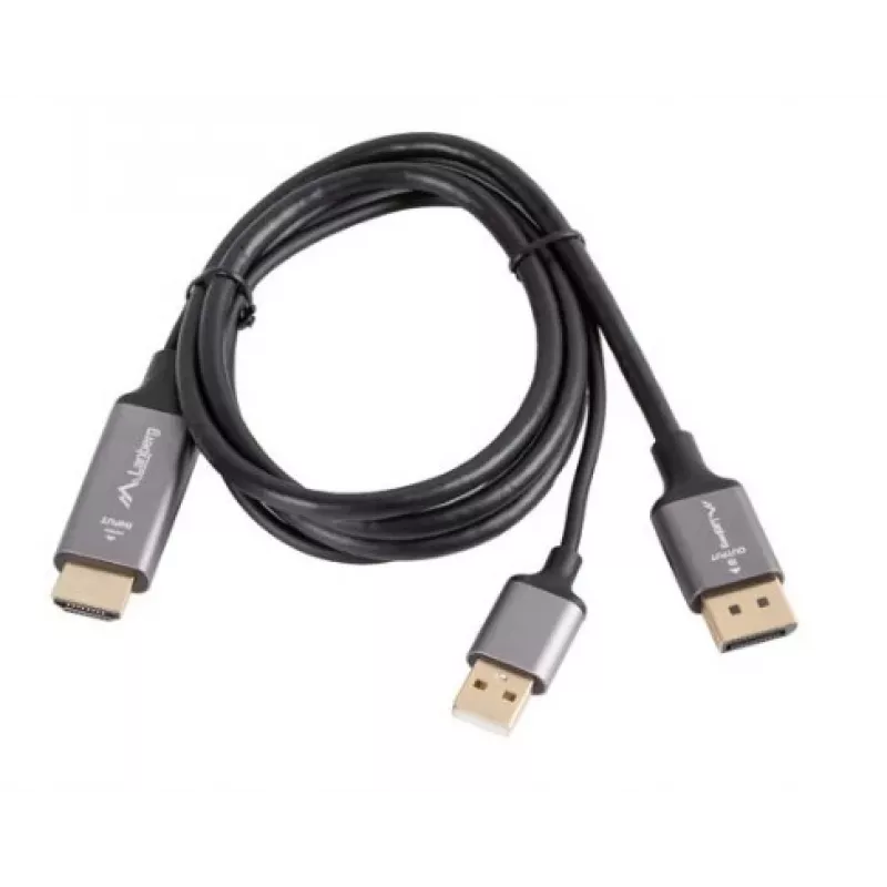 CABLE HDMI(M)->DISPLAYPORT(M) 1M 4K NEGRO LANBERG