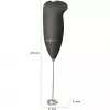 Clatronic MS 3089 Espumador de leche a pilas, negro/acero inoxidable