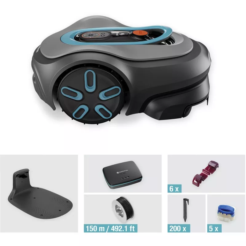 Robot cortacésped Gardena smart SILENO pro batería 600 m² 16 cm