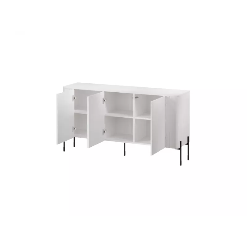 Cama Meble VERA cómoda 150x40x80 cm, blanco mate
