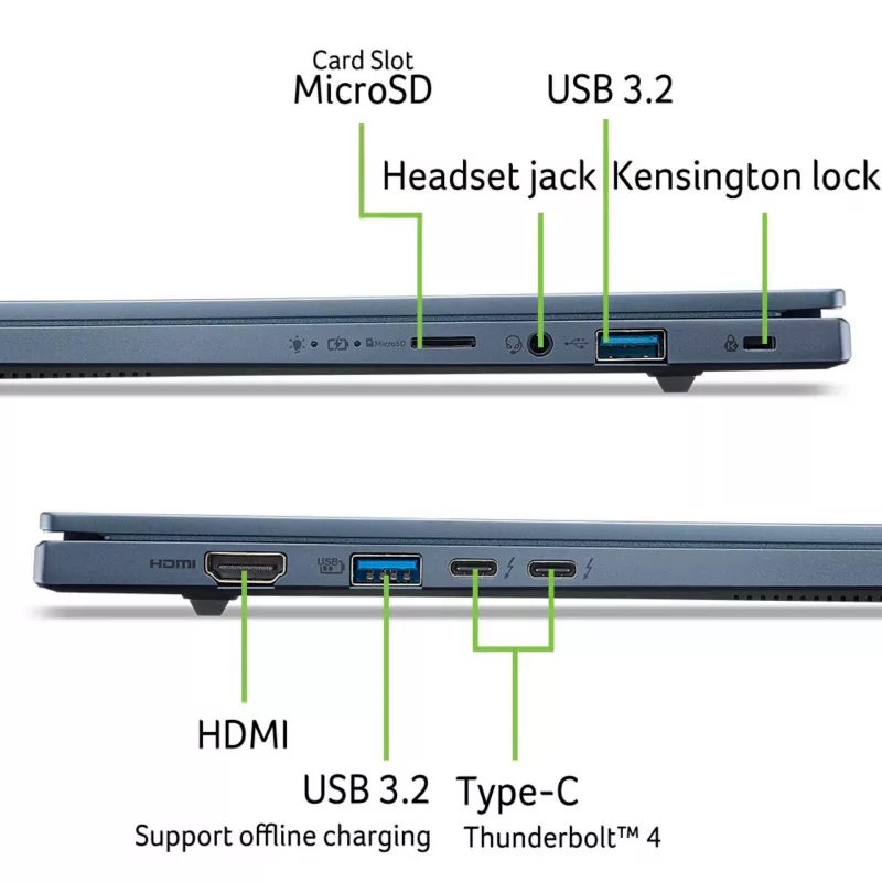 Portátil Acer Swift Go 14 AI NX.JNBEG.001 — Intel Core Ultra 7 256V, 14