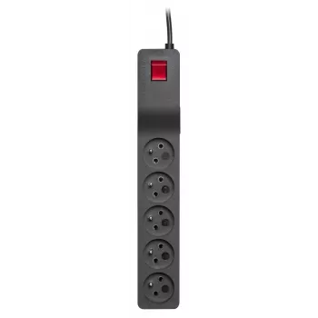 LESTAR ZX 510 G-A K.:CZ 5,0M protección contra sobretensiones negro 5 salidas AC 230 V 5 m