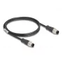 Cable de red DeLOCK M12 cable codificado A 8 pines conector macho a conector macho Cat5e 1 m negro
