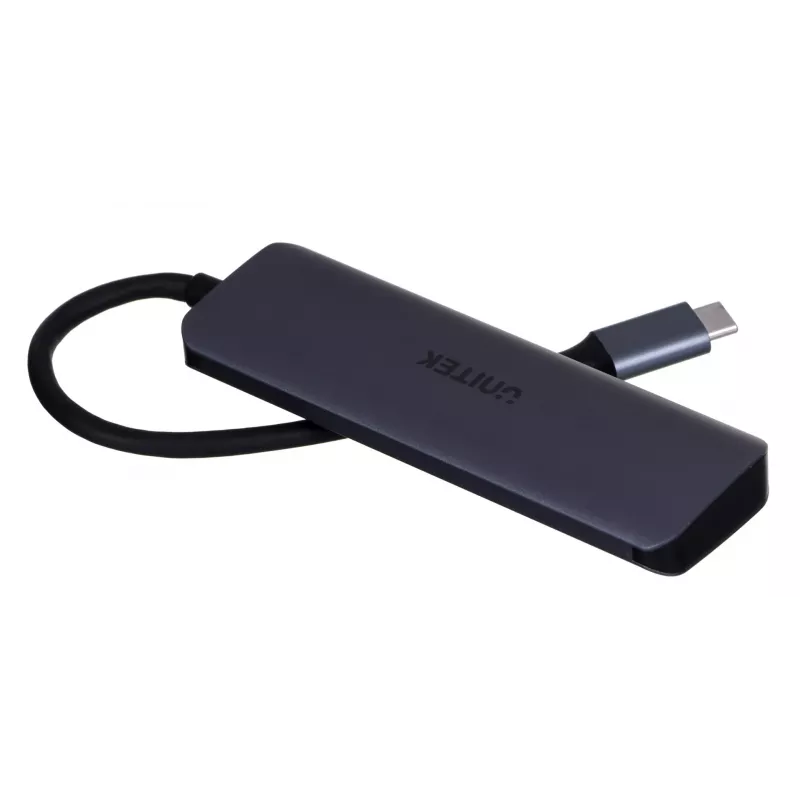 UNITEK uHUB Q4 hub USB Type-C 5000 Mbit/s gris