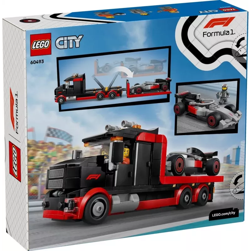 LEGO CITY 60493 Camión del espectáculo F1 con coche de carreras Audi F1