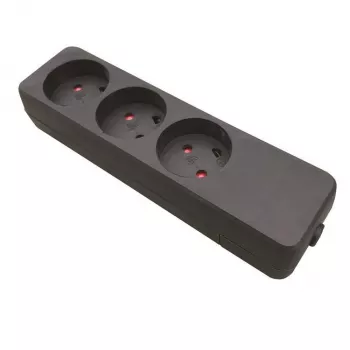 Alargador de corriente Garbot Z66000109-PA01 3 tomas de CA para interior negro
